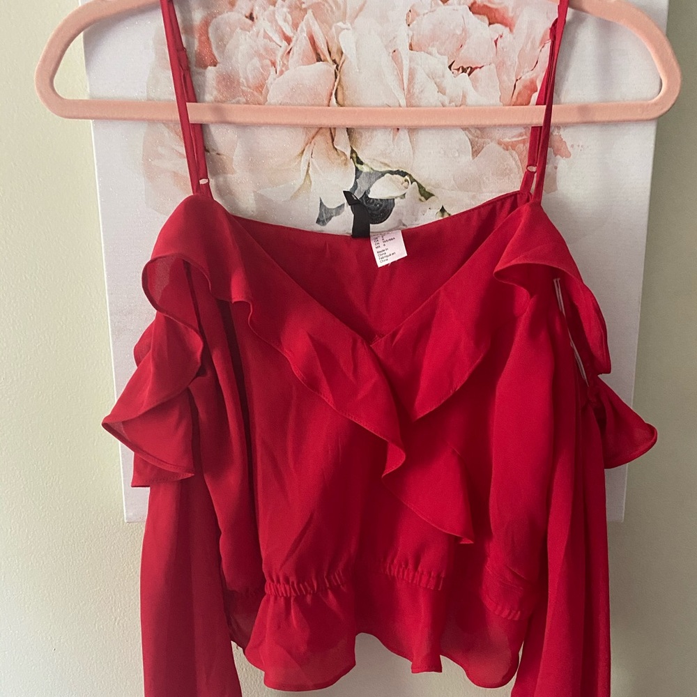 Red H&M blouse